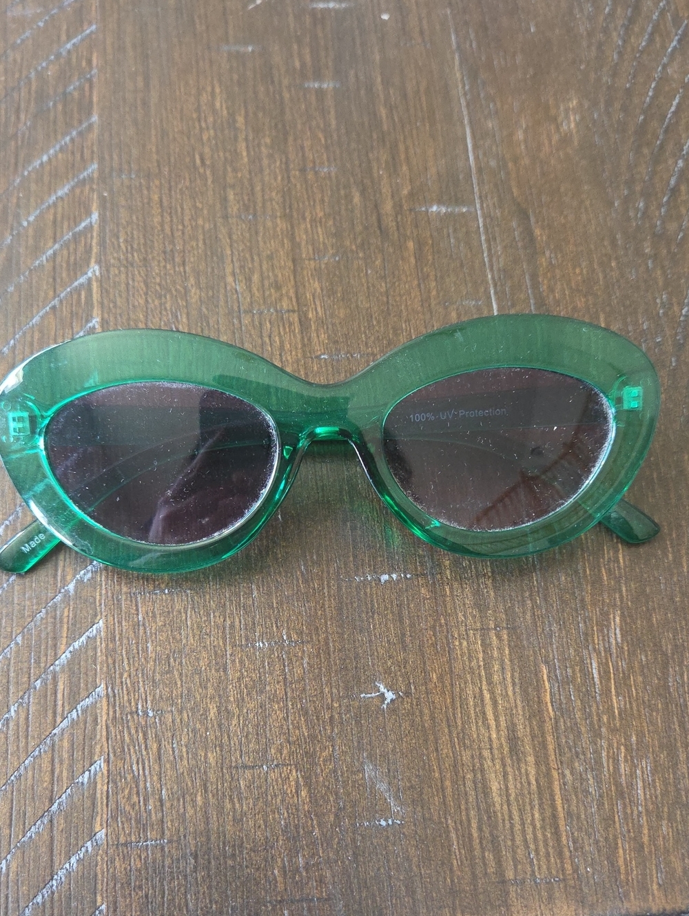 Green Cat-Eye Sunglasses
